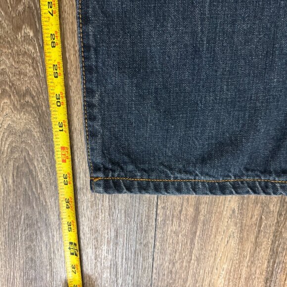 VTG Encye Jeans Men's 40 Dark Wash Embroidered Baggy Skater Hip Hop Rap Y2K 00s - Picture 11 of 12